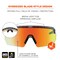 Ergodyne AEGR-AFASM, Safety Glasses, Anti-Scratch & Fog-Off+, Orange Mirror Lens, Clear Smoke Frame AEGR-AFASM - alternate 6